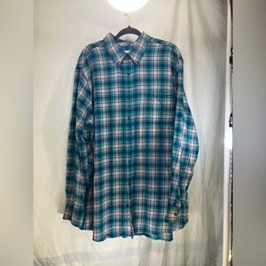 St. John’s Bay 2XLT Super soft 100% Cotton long sleeve flannel button up shirt